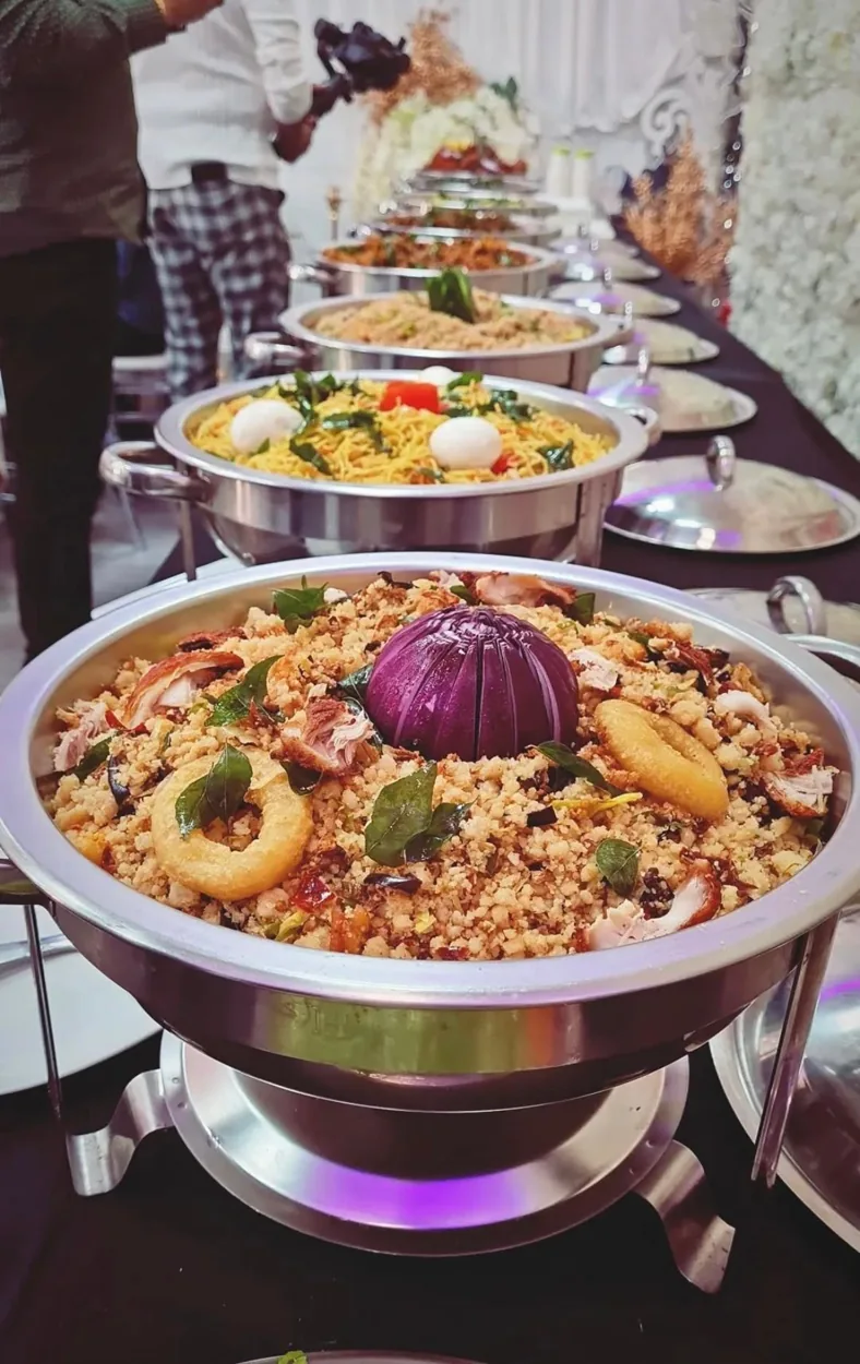 Buffet de plats sri-lankais